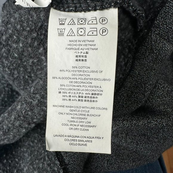 Michael Kors 1/4 Zip Pullover Sweater, Size Medium, Dark Gray/Black Trim - Picture 6 of 7